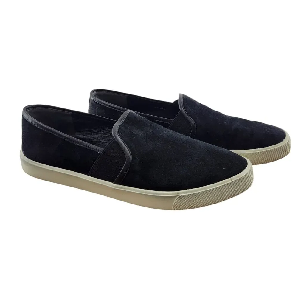Vince Womens Shoes‎ Size 8 38 Black Suede Slip On Loafers Comfort Shoes Sneakers
